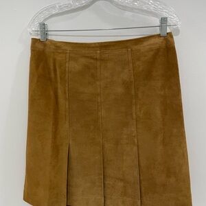 LOFT Tan Suede Mini Skirt